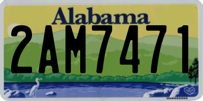 AL license plate 2AM7471