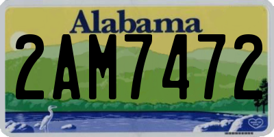 AL license plate 2AM7472