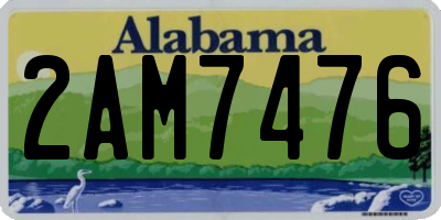 AL license plate 2AM7476