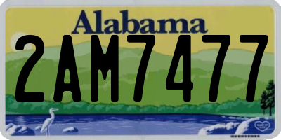 AL license plate 2AM7477