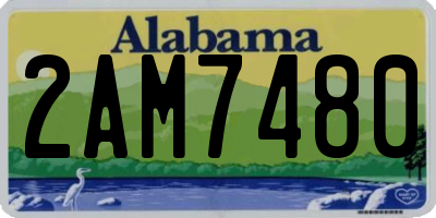 AL license plate 2AM7480
