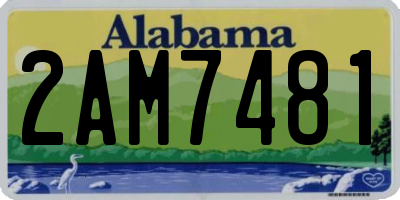 AL license plate 2AM7481