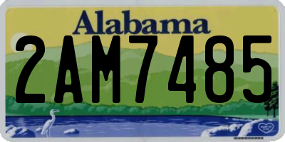 AL license plate 2AM7485