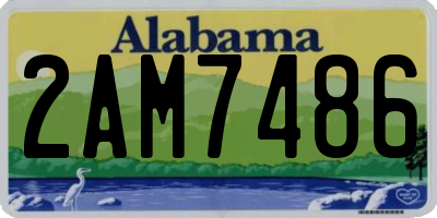 AL license plate 2AM7486