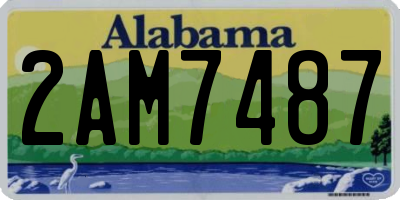 AL license plate 2AM7487