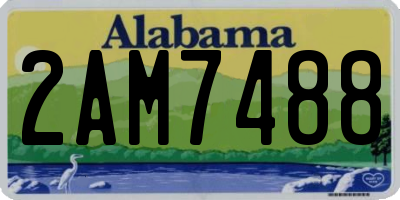AL license plate 2AM7488