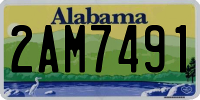 AL license plate 2AM7491