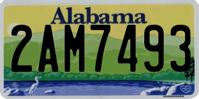 AL license plate 2AM7493