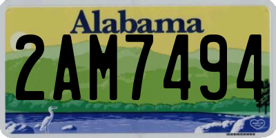 AL license plate 2AM7494