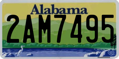 AL license plate 2AM7495