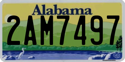 AL license plate 2AM7497