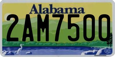 AL license plate 2AM7500