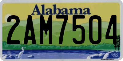 AL license plate 2AM7504