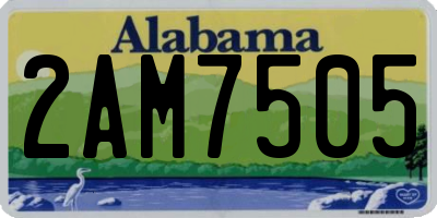 AL license plate 2AM7505