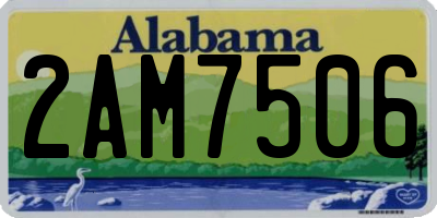AL license plate 2AM7506