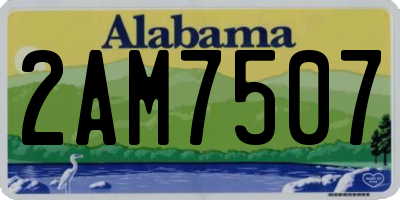 AL license plate 2AM7507