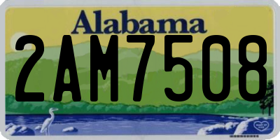 AL license plate 2AM7508