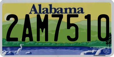 AL license plate 2AM7510