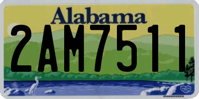 AL license plate 2AM7511