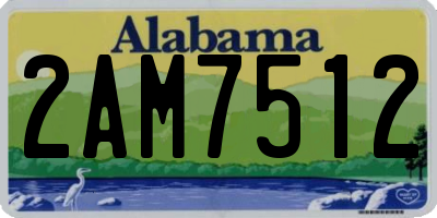 AL license plate 2AM7512