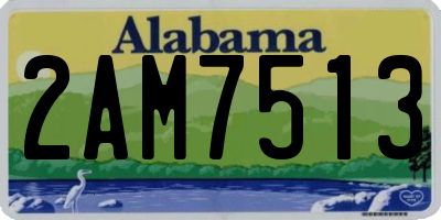 AL license plate 2AM7513