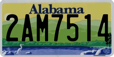 AL license plate 2AM7514
