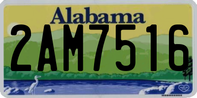 AL license plate 2AM7516