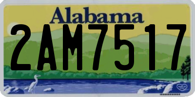 AL license plate 2AM7517