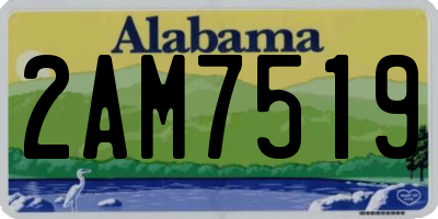 AL license plate 2AM7519