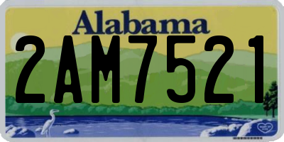 AL license plate 2AM7521