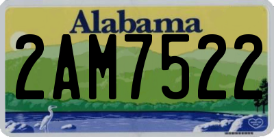 AL license plate 2AM7522