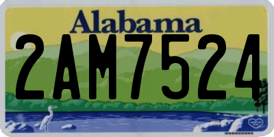 AL license plate 2AM7524