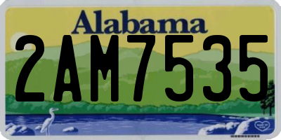 AL license plate 2AM7535