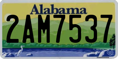 AL license plate 2AM7537