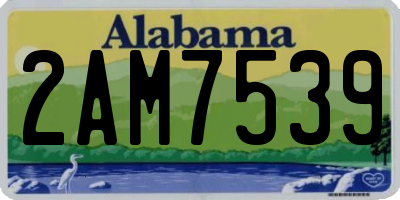 AL license plate 2AM7539