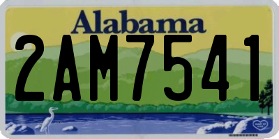 AL license plate 2AM7541