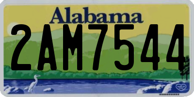 AL license plate 2AM7544