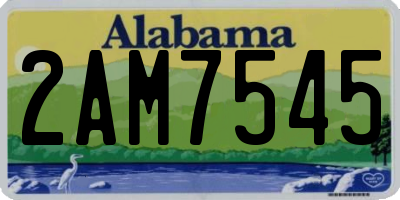 AL license plate 2AM7545