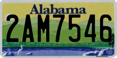 AL license plate 2AM7546