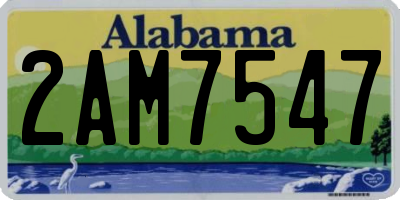 AL license plate 2AM7547