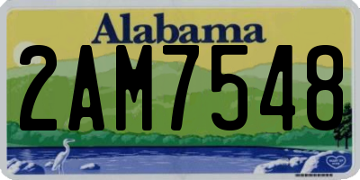 AL license plate 2AM7548