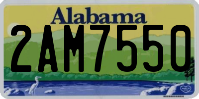AL license plate 2AM7550
