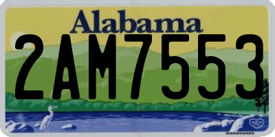 AL license plate 2AM7553