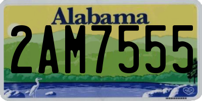 AL license plate 2AM7555