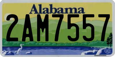 AL license plate 2AM7557