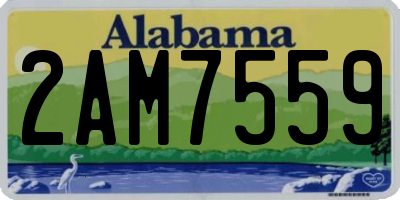 AL license plate 2AM7559