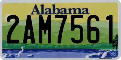 AL license plate 2AM7561