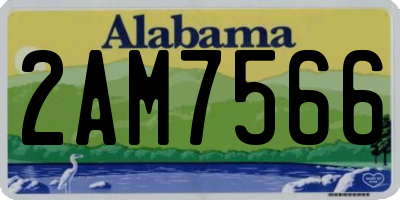 AL license plate 2AM7566