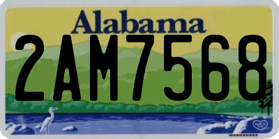 AL license plate 2AM7568
