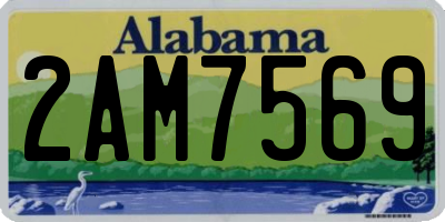 AL license plate 2AM7569